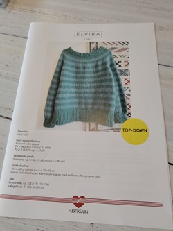 Strikkeopskrift Elvira 2451 sweater fra Hjertegarn